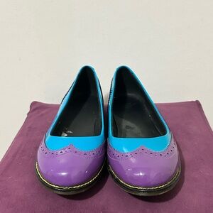 Rare Dr. Marteens Bright purple sunny blue patent Ceri shoes flats